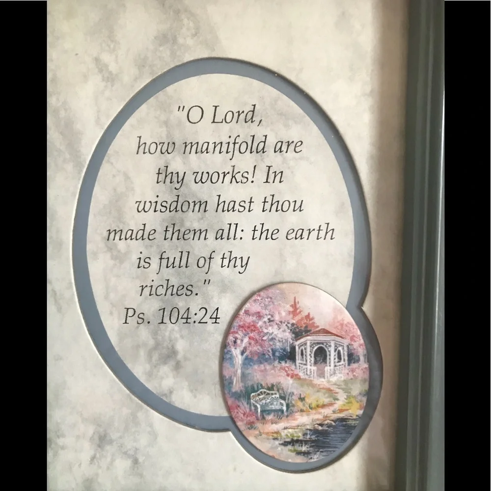 Rare Vintage 1970’s Psalms Verse 104 Mini Picture